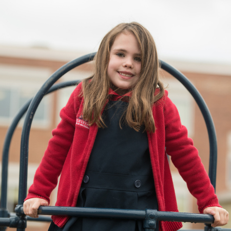 A lower school student at Dayspring Christian Academy.